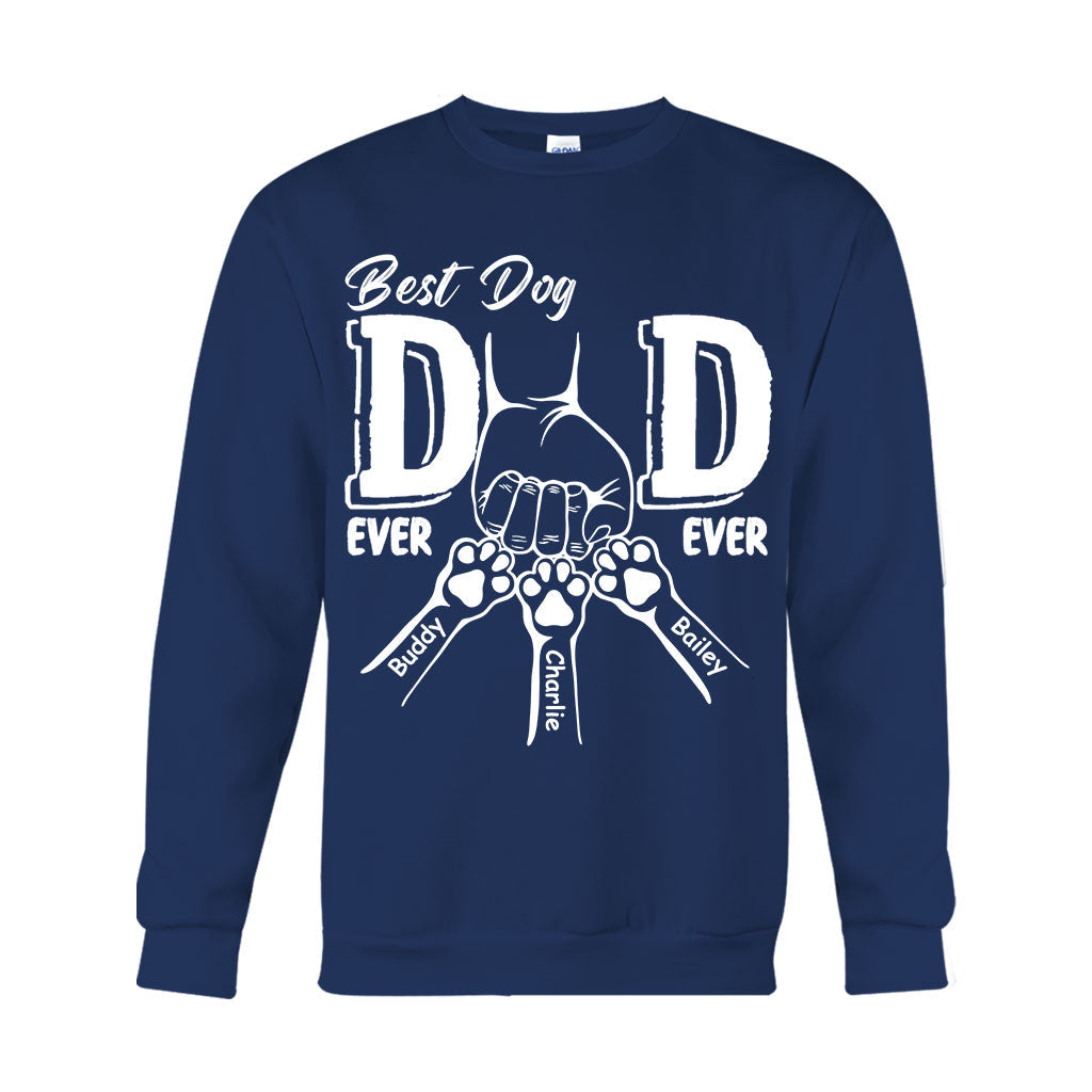Best Dog Dad Ever - Personalized Dog T-shirt And Hoodie