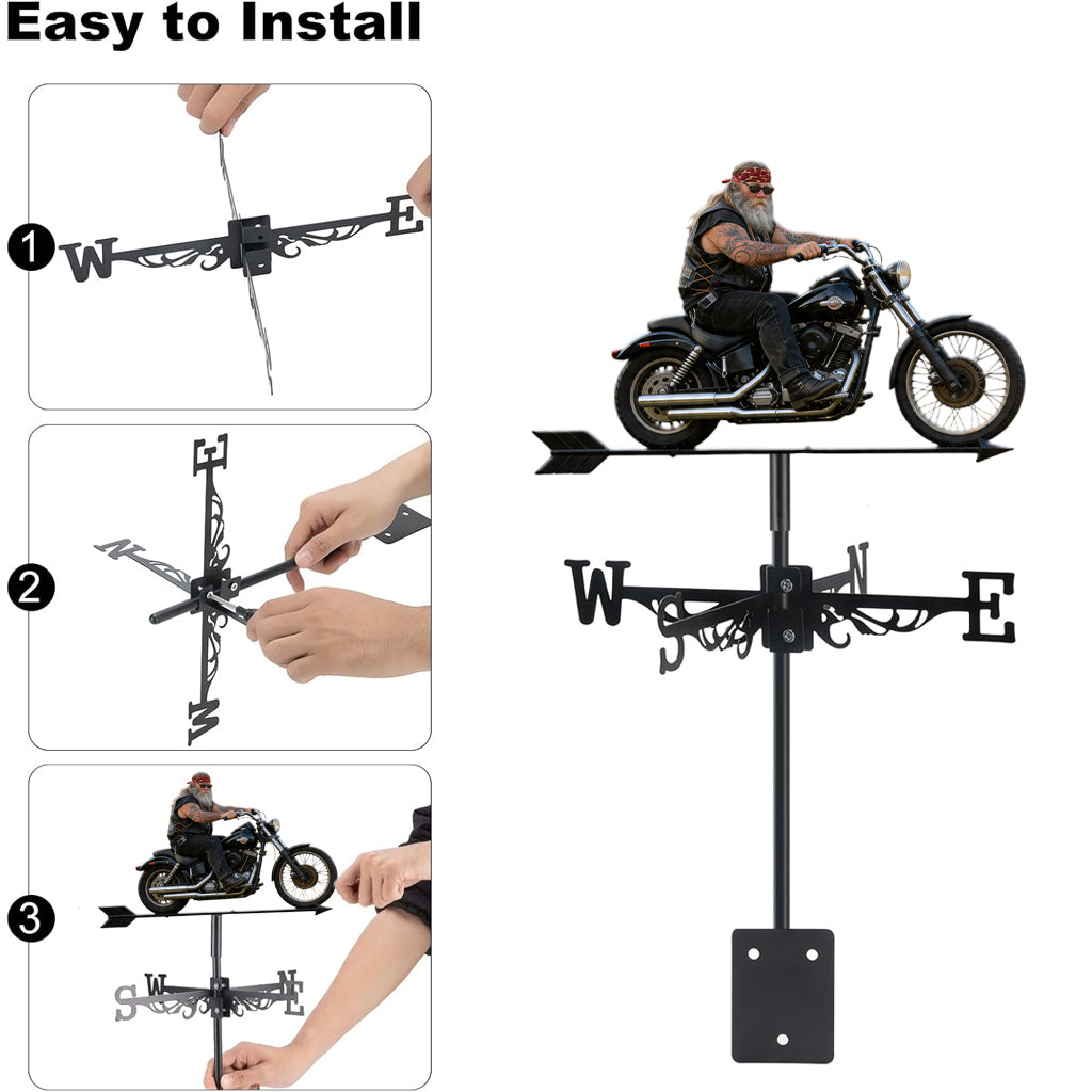 Biker Gift, Motorbike Lovers Gift - Personalized Biker Weather Vane