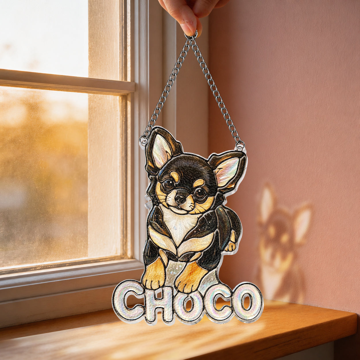 Any Pet Photo - Personalized Dog 3D Printed Glass Suncatcher