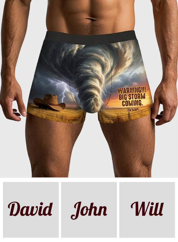 Funny Gift For Him/ Boyfriend/ Husband... - Personalized Spicy Couple Men’s Boxer Briefs