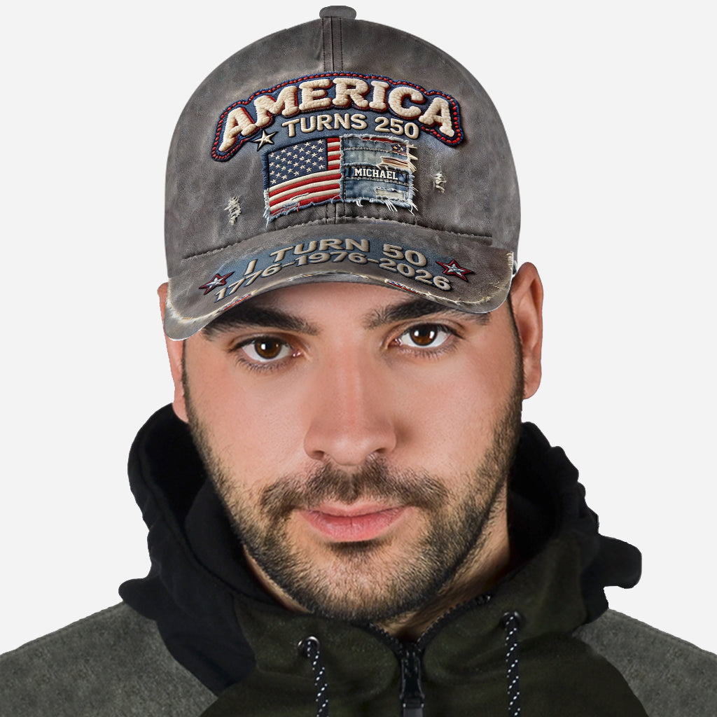 Birthday Patriotic 4th of July Gift - Personalized Birthday Classic Cap