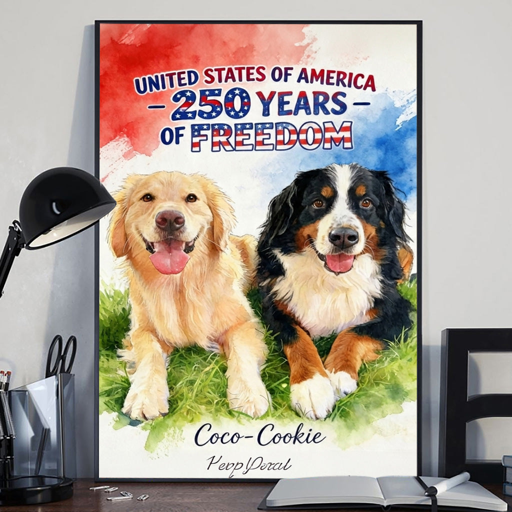 250th Anniversary With Pets - Personalized Dog Canvas And Poster