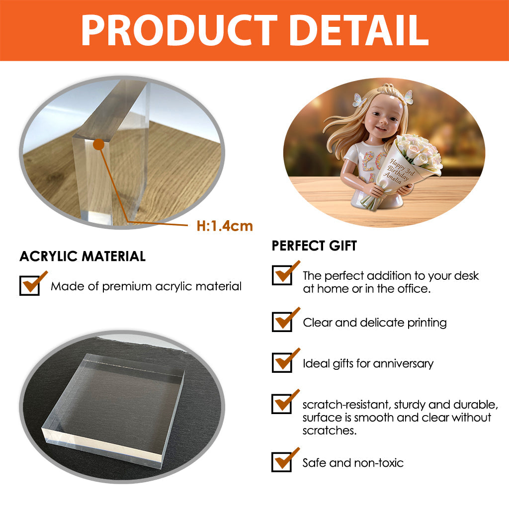Custom Any Photo - Personalized Kid Custom Shaped Acrylic Plaque