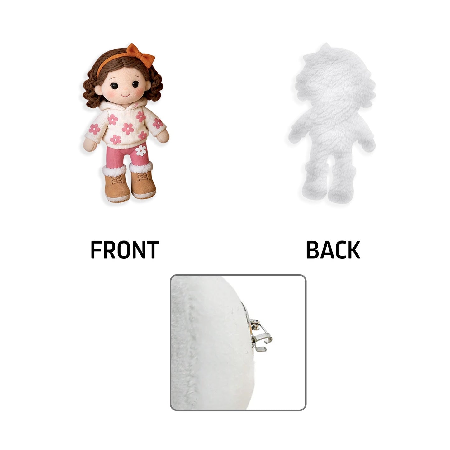 Kid Backpack, Lunch Bag, Pencil Case - Personalized Kid Back-To-School Combo & Plush Brooch