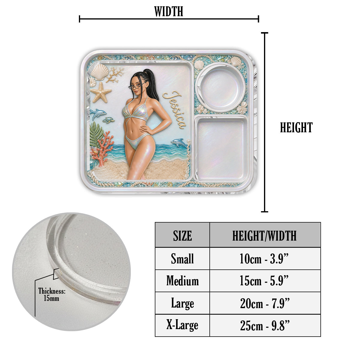 Beach Lover Jewelry Organizer - Personalized Sea Lover Catch-All Tray