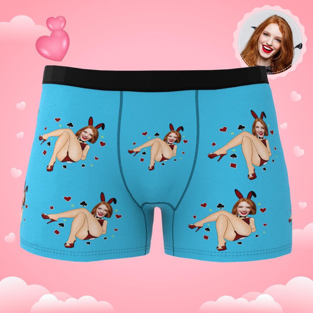 Custom Wife Or Girlfriend Face Boxers AR View - Personalized Couple Men's boxer briefs