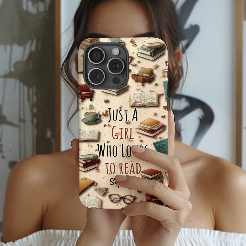 Just a Girl who Loves to Read - Personalized Book Full Print Phone Case