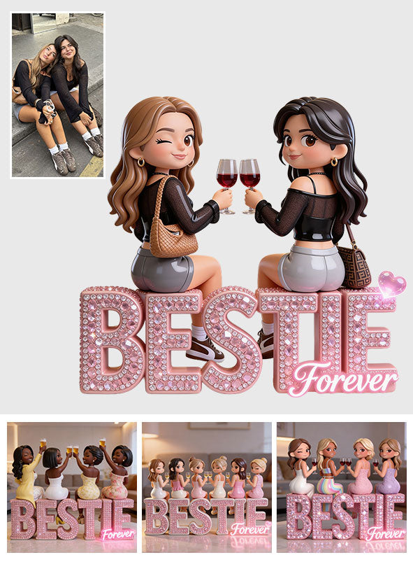 Bestie Forever - Personalized Bestie Custom Shaped Acrylic Plaque