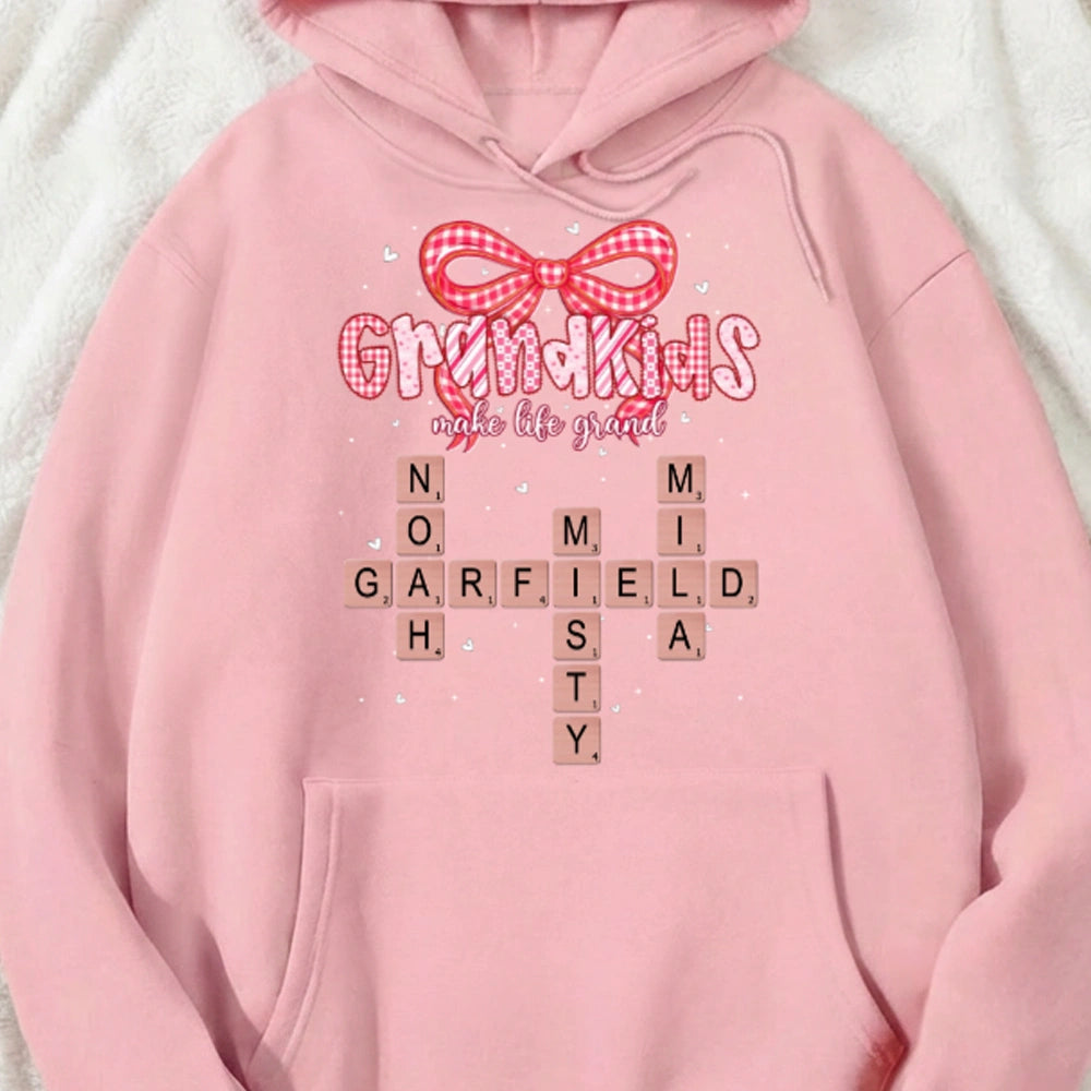 Classic Tee Grandkids Make Life Grand Sweet Heartwarming Gift For Grandma A Personalized Shirt That Shows Off Grandkid Love