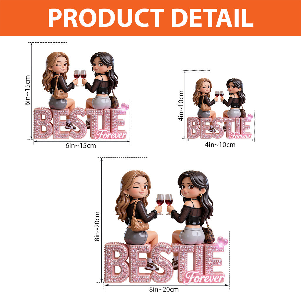 Bestie Forever - Personalized Bestie Custom Shaped Acrylic Plaque