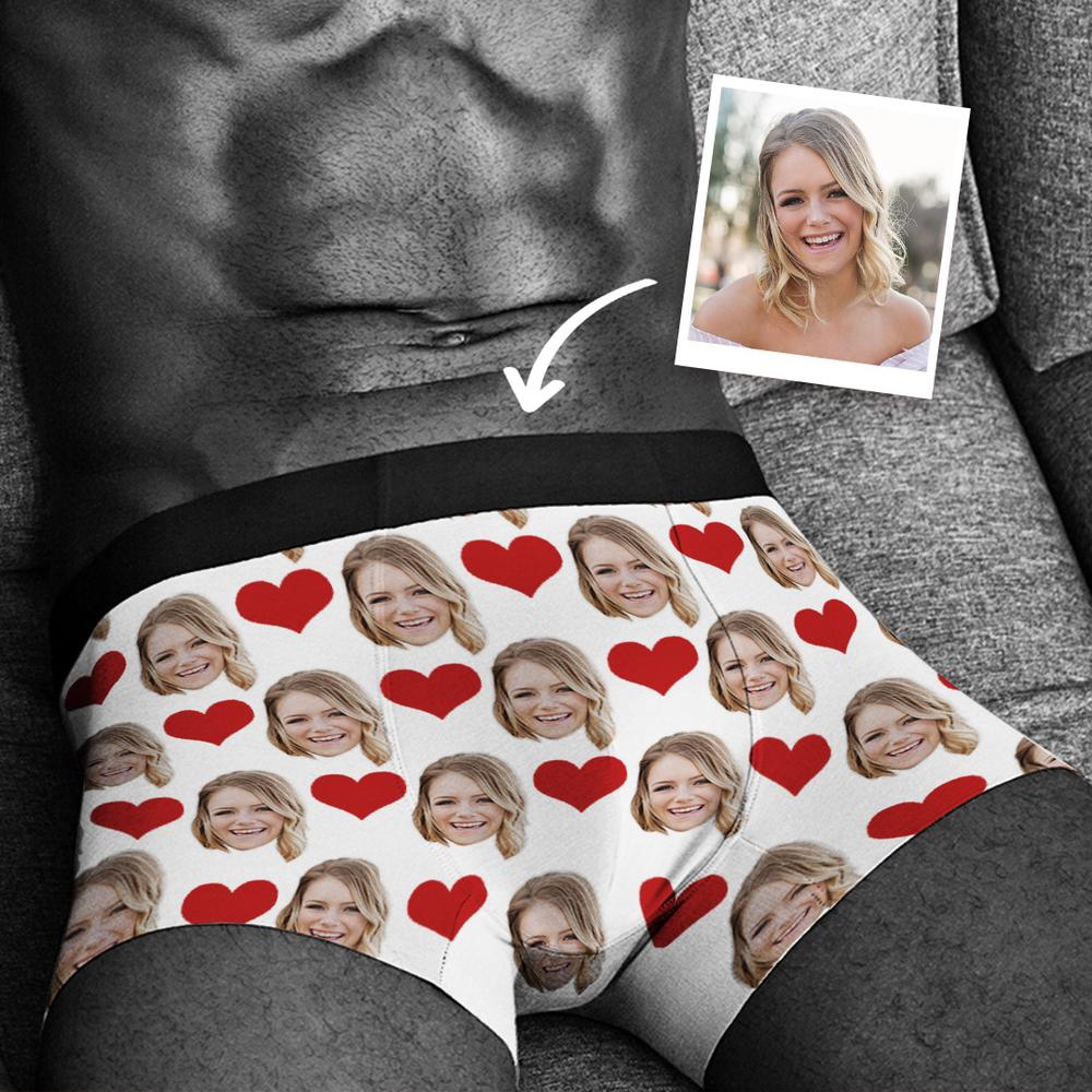 Custom Wife Or Girlfriend Face Boxers AR View - Personalized Couple Men's boxer briefs