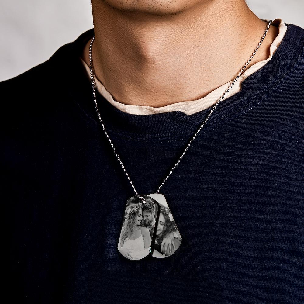 Any Photo - Personalized Double Dog Tag Necklace