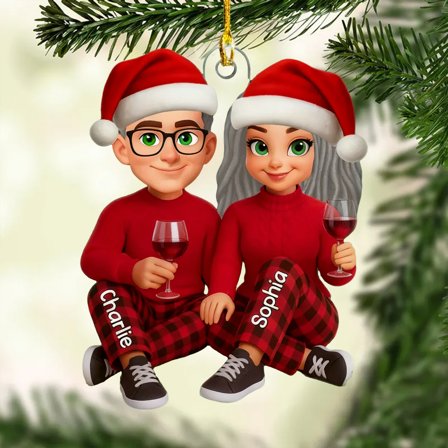 I'm Yours No Returns or Refunds - Personalized Christmas Acrylic Ornament - Gift for Couple