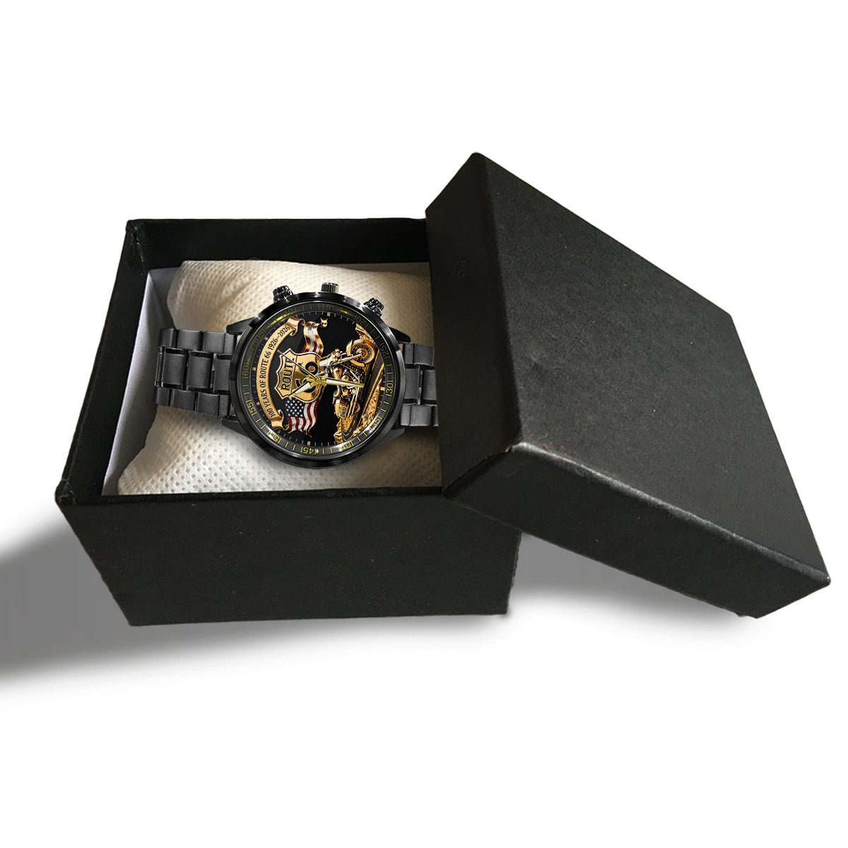 100 Years Of Route Personalized Gifts For Bikers - Personalized Biker Hand Watch