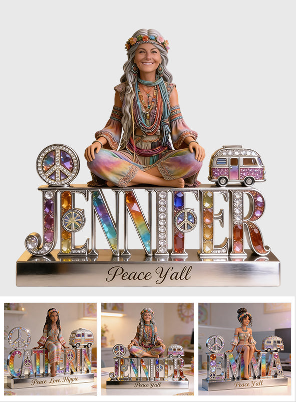Hippie Souls - Personalized Hippie Custom Shaped Acrylic Plaque