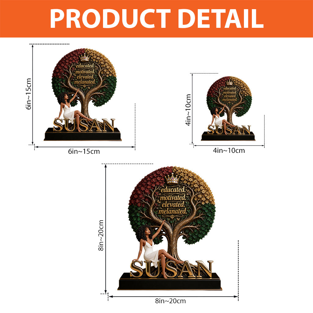 Happy Juneteeth, Black History, Black Pride - Personalized African American Custom Shaped Acrylic Plaque