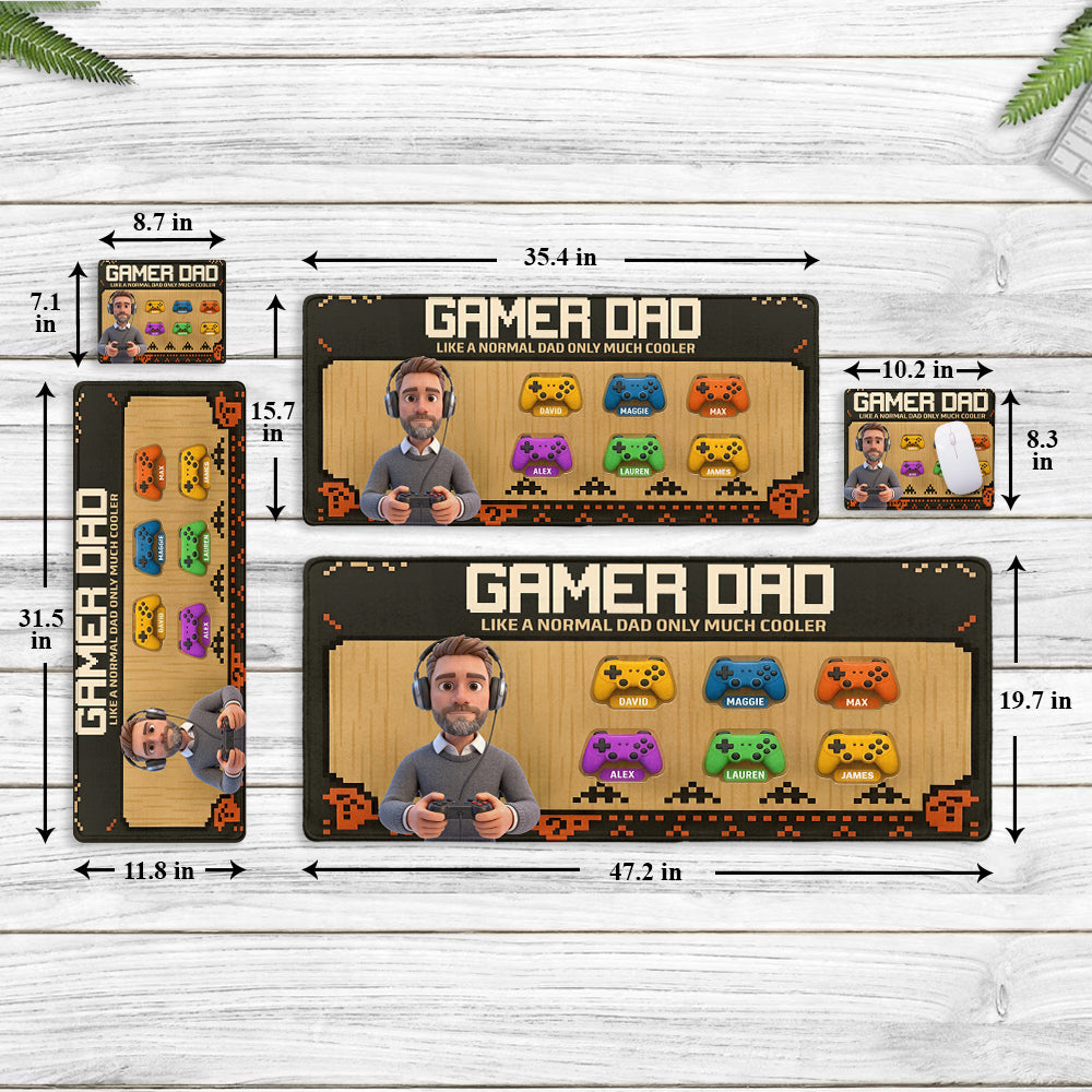 Gamer Dad - Personalized Video Game Mouse Pad