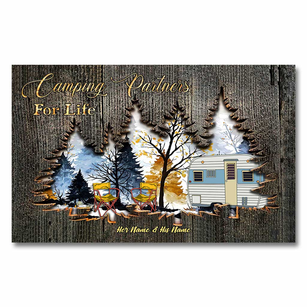 Camping Partners For Life - Personalized Couple Poster