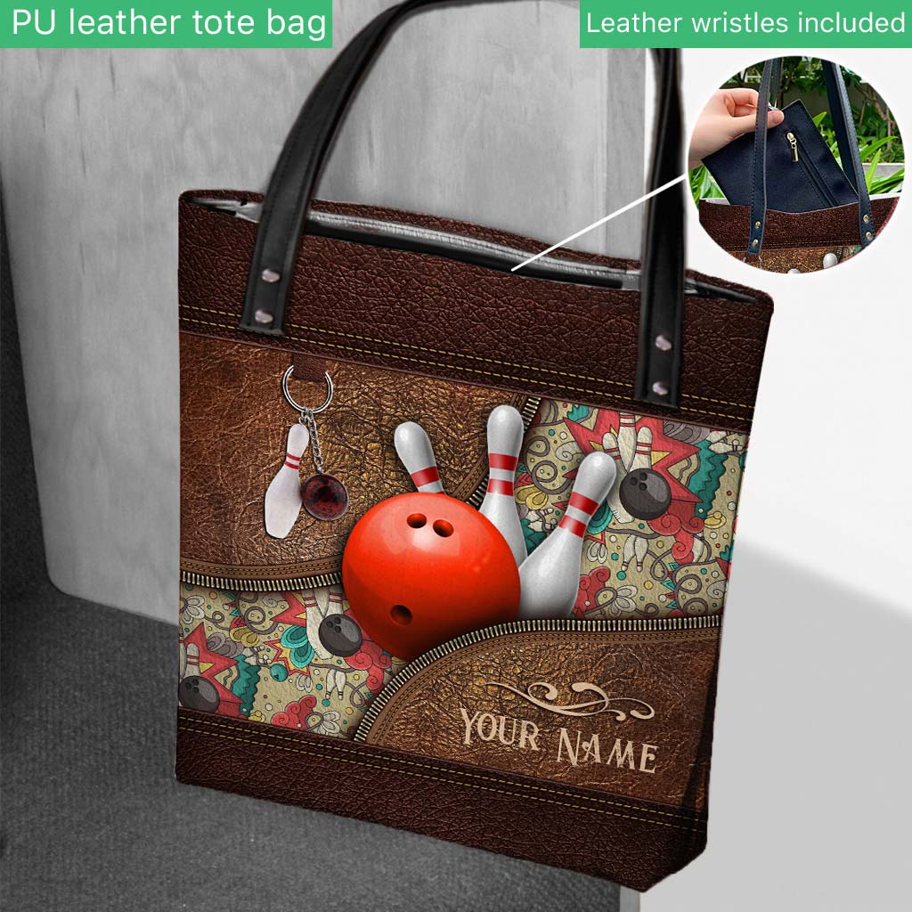 Love Bowling Personalized Tote Bag