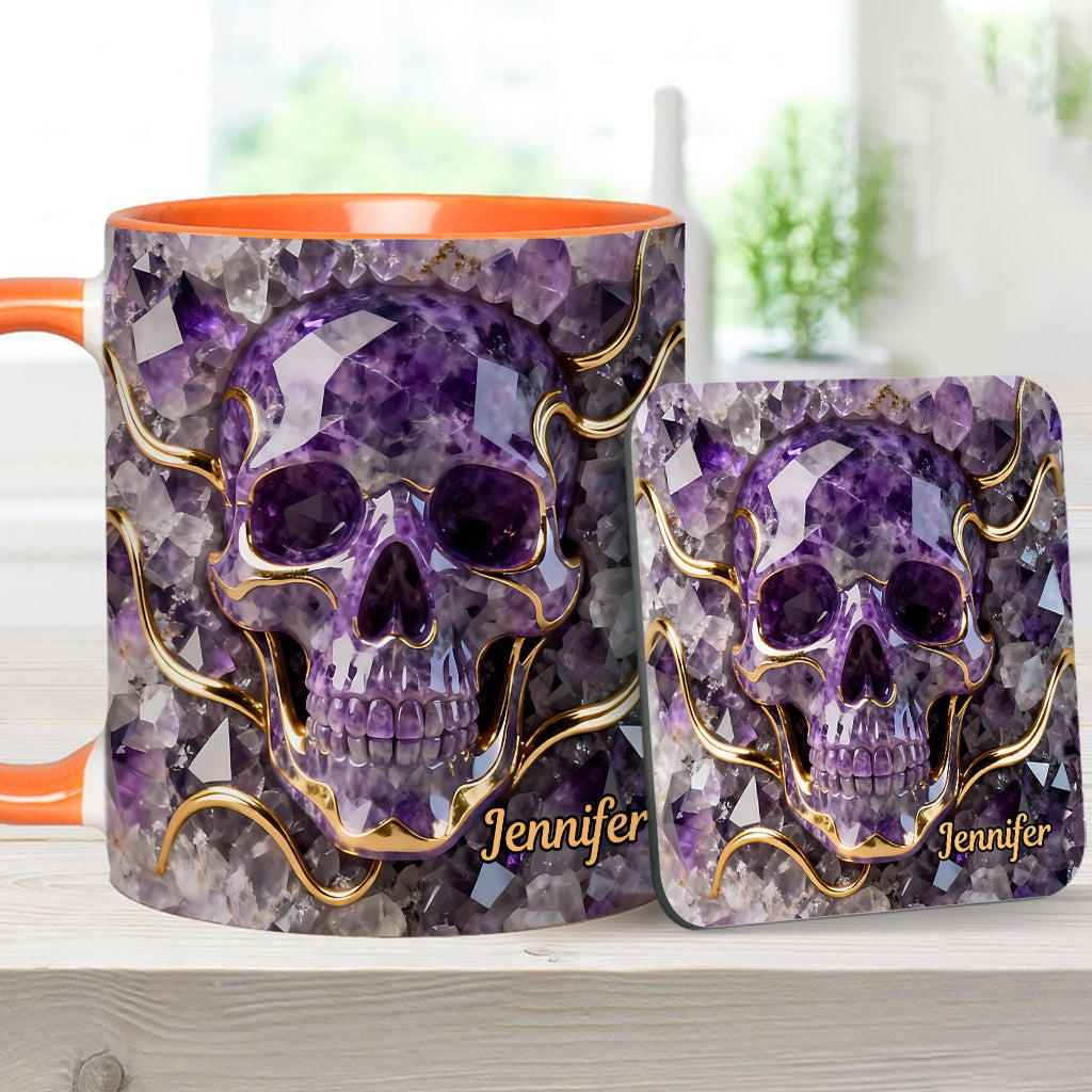 Beautiful Skull - Personalized Skull Accent Mug
