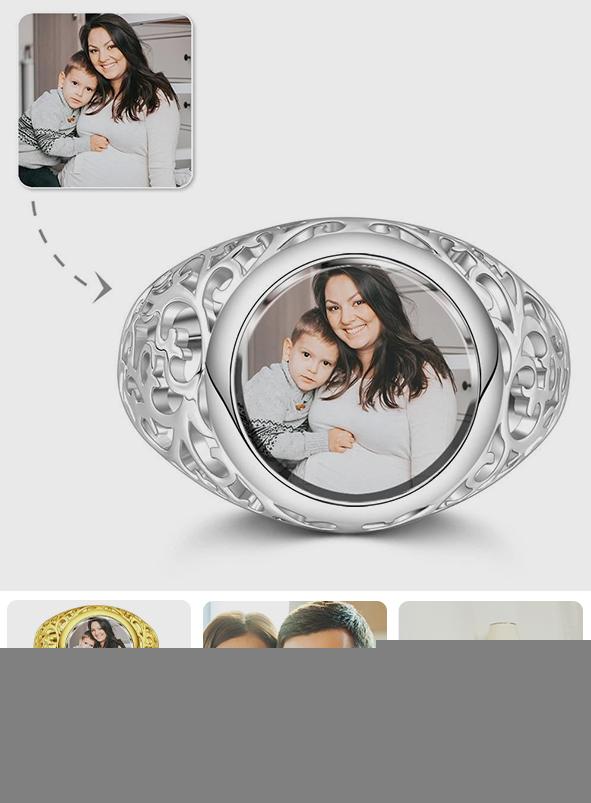 Any Photo - Personalized Round Woman Photo Ring