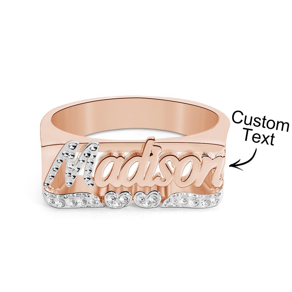 Double Hearts Initial - Personalized Ring