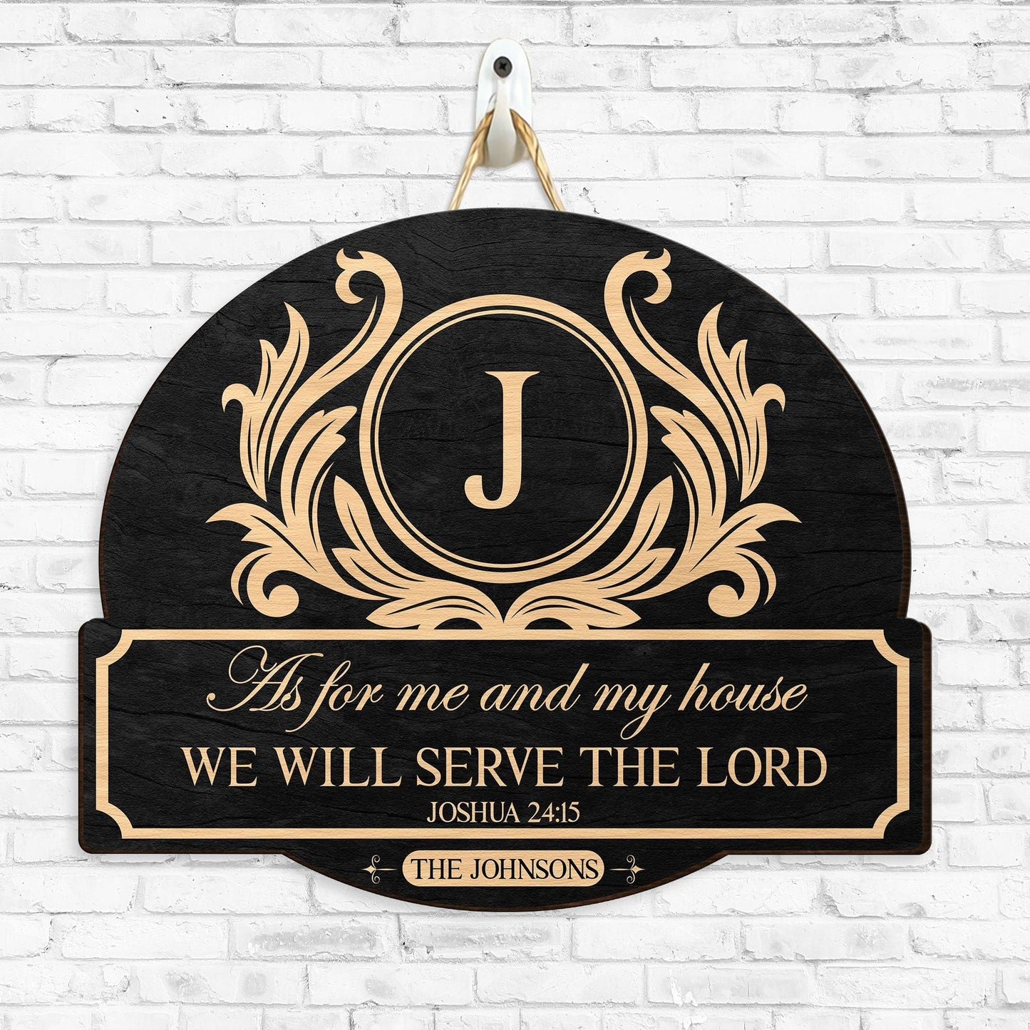 Wooden Sign As For Me And My House We Will Serve The Lord Personalized Door Decor A Sweet Housewarming Gift