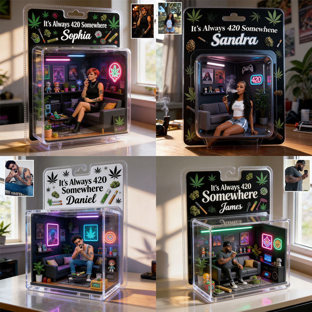 It's Always 420 Somewhere - Personalized Weed Acrylic Display Box