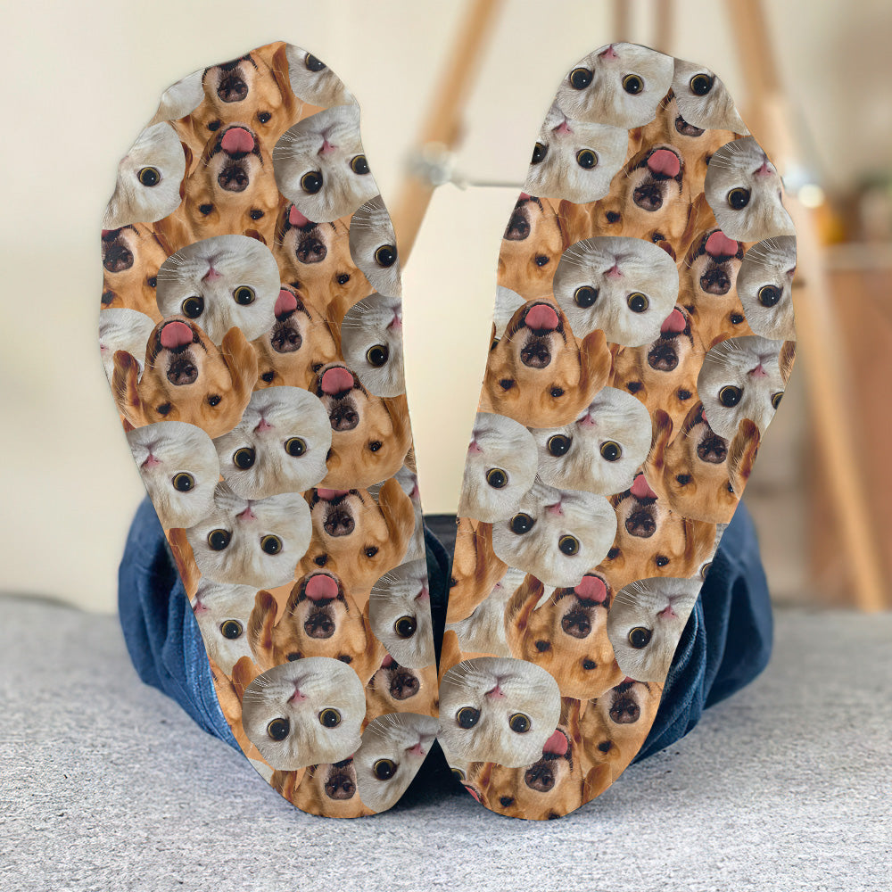 Customizable Printed Face Socks - Personalized Dog Socks