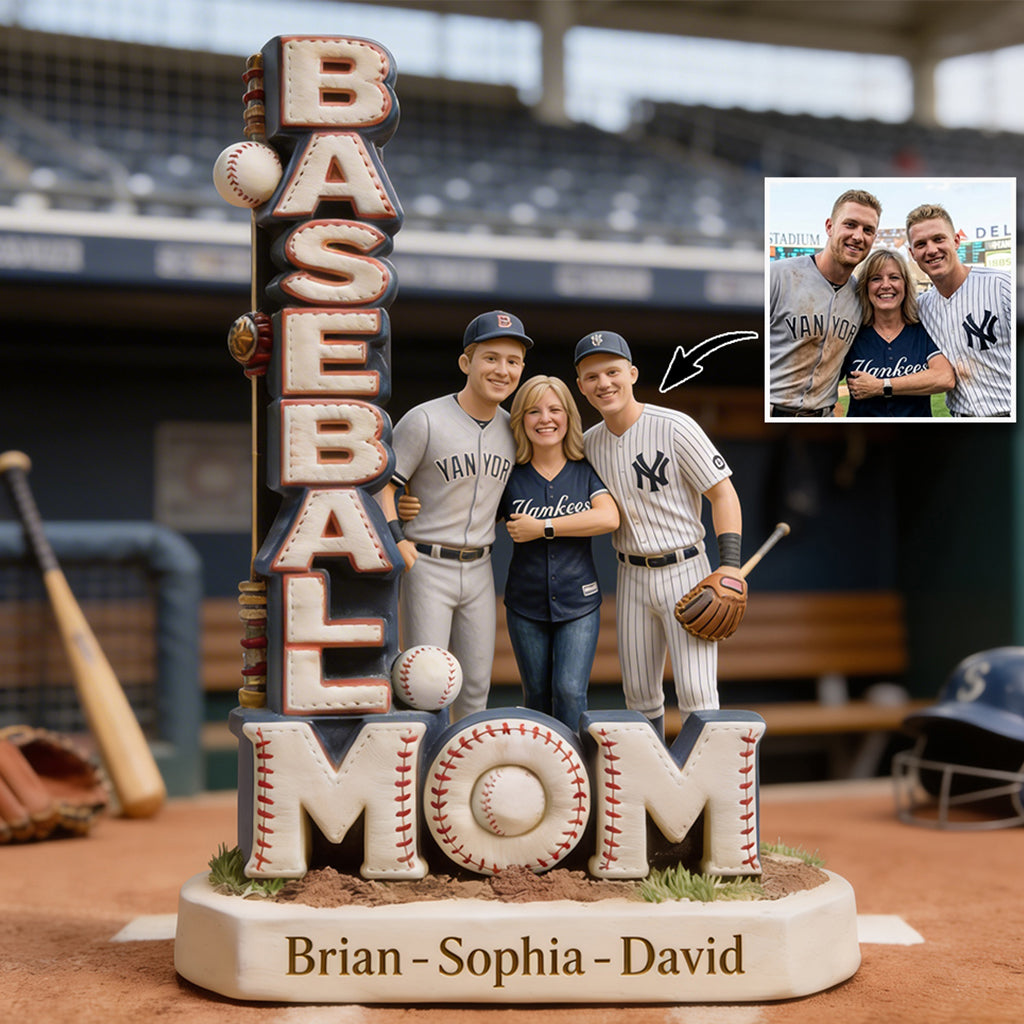 Baseball Mom, Dad - Personalized Baseball Custom Shaped Acrylic Plaque