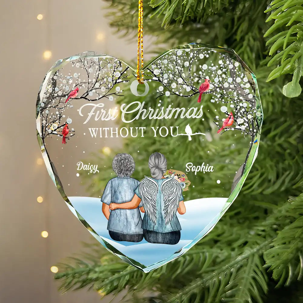 Crystal Heart Ornament keepsake of warm remembrance, thoughtful Christmas memorial gift for loved ones