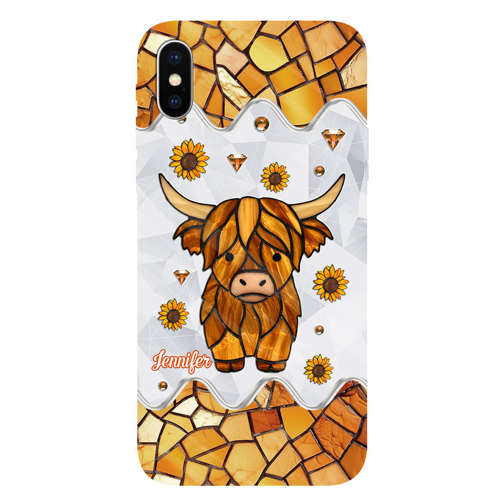 Adorable Highland Cow - Personalized Highland Cow Full Print Phone Case