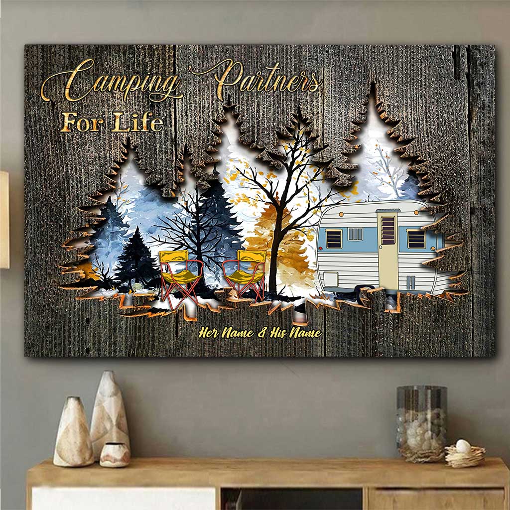 Camping Partners For Life - Personalized Couple Poster