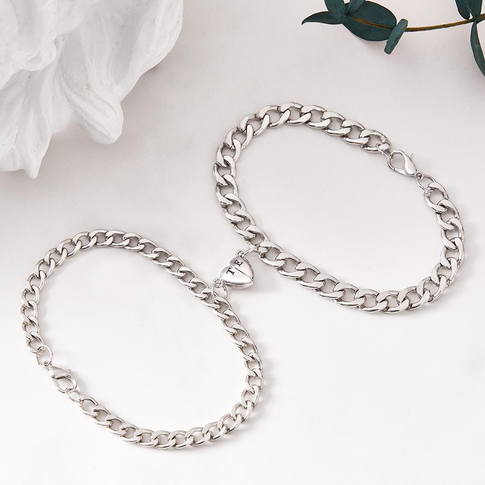 Any Name - Personalized Couple Engraved Magnetic Bracelet