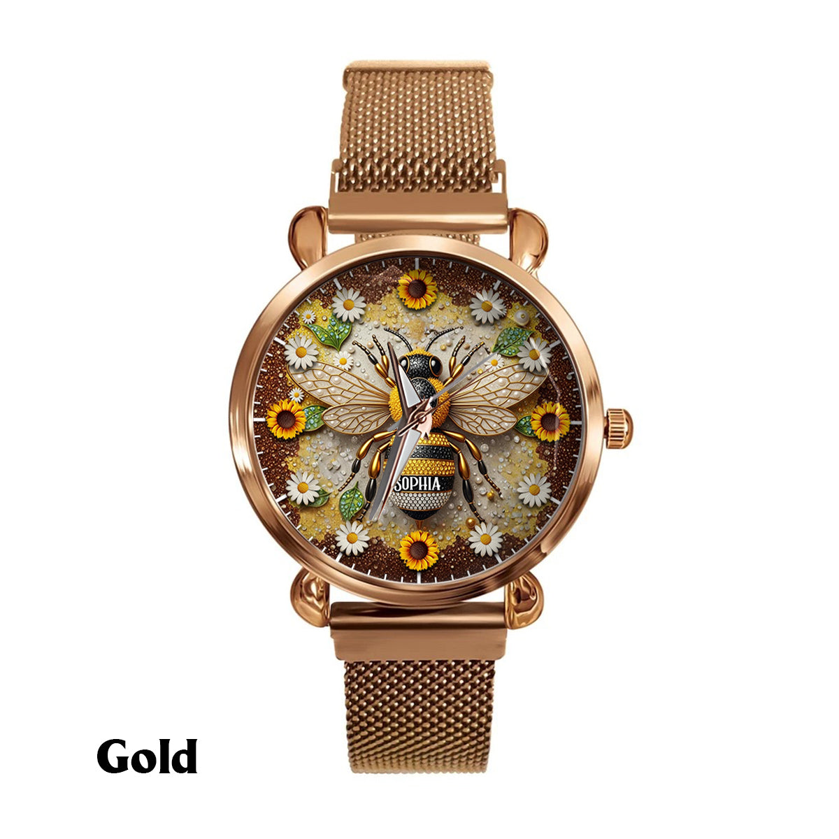 Daisy Bee - Personalized Bee Women Hand Watch