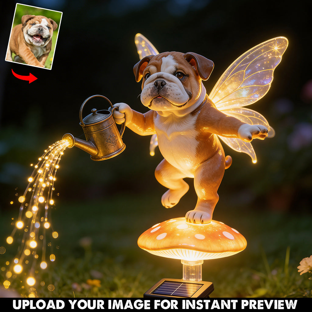 Custom from Any Photo, Garden Lamp - Personalized Dog Garden Solar Light