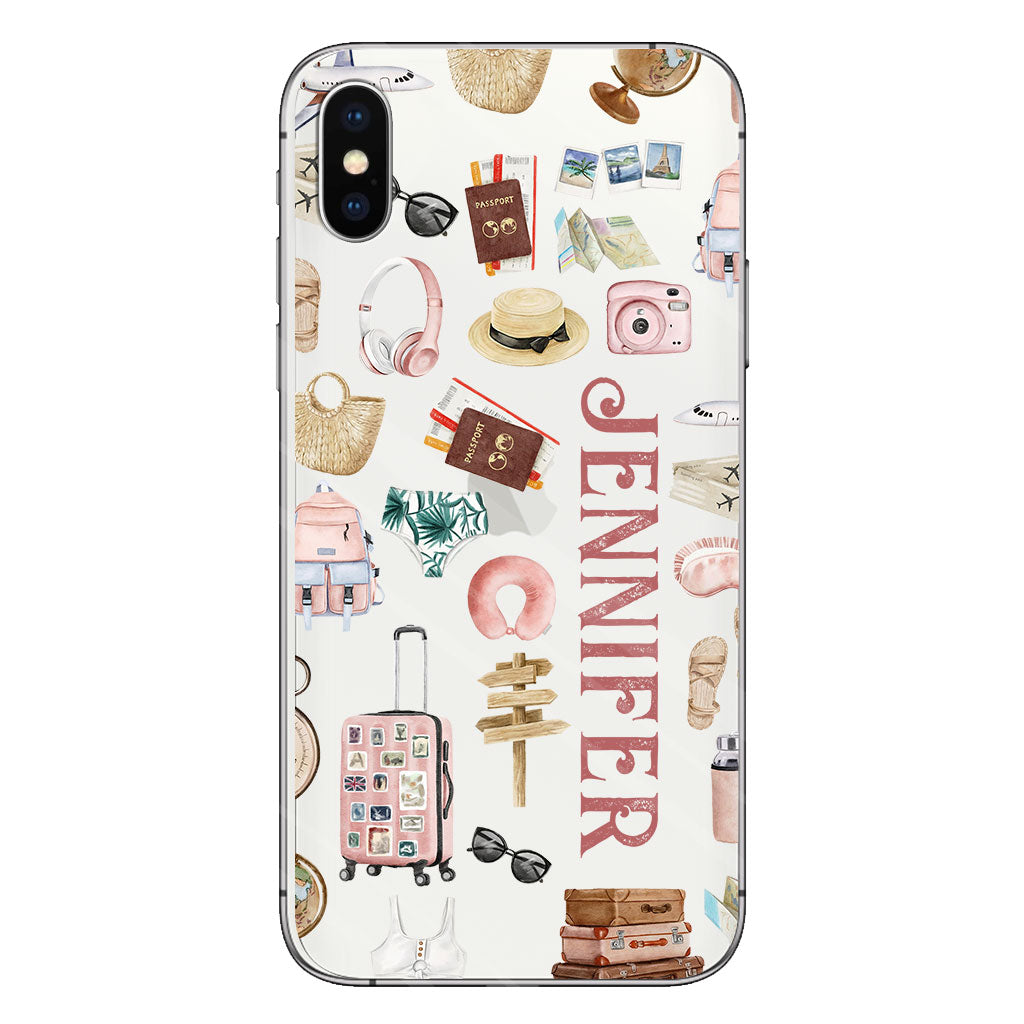Just A Girl Who Loves Traveling - Personalized Travelling Clear Phone Case