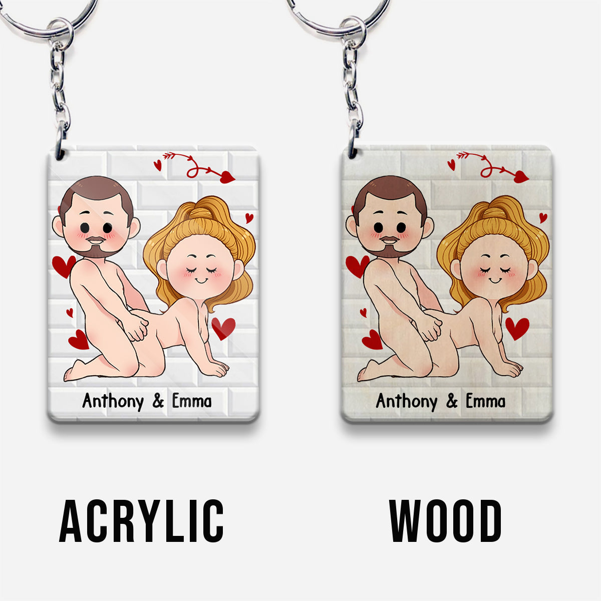 I Just Want You To Be Happy - Couple gift for husband, wife, boyfriend, girlfriend - Personalized Keychain