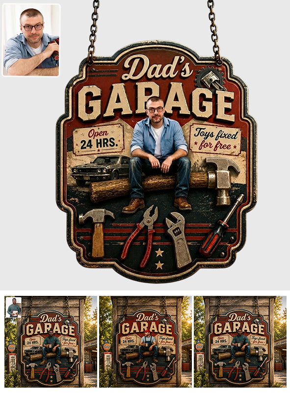 Dad's Garage - Personalized Father Cut Metal Sign