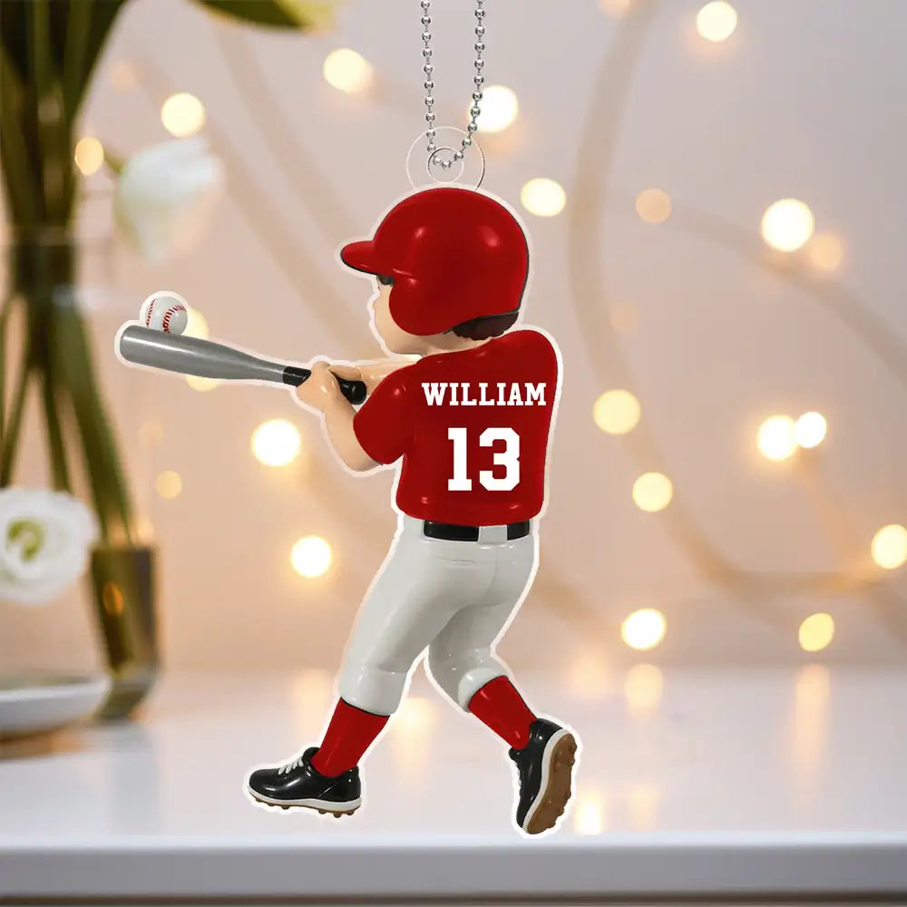 Baseball Acrylic Ornament Sports Design High Clarity Beautiful and Textured Gift