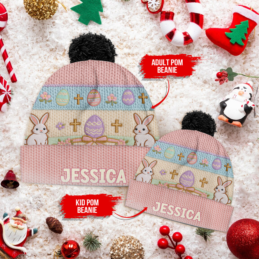 Happy Easter - Personalized Kid Beanie Hat