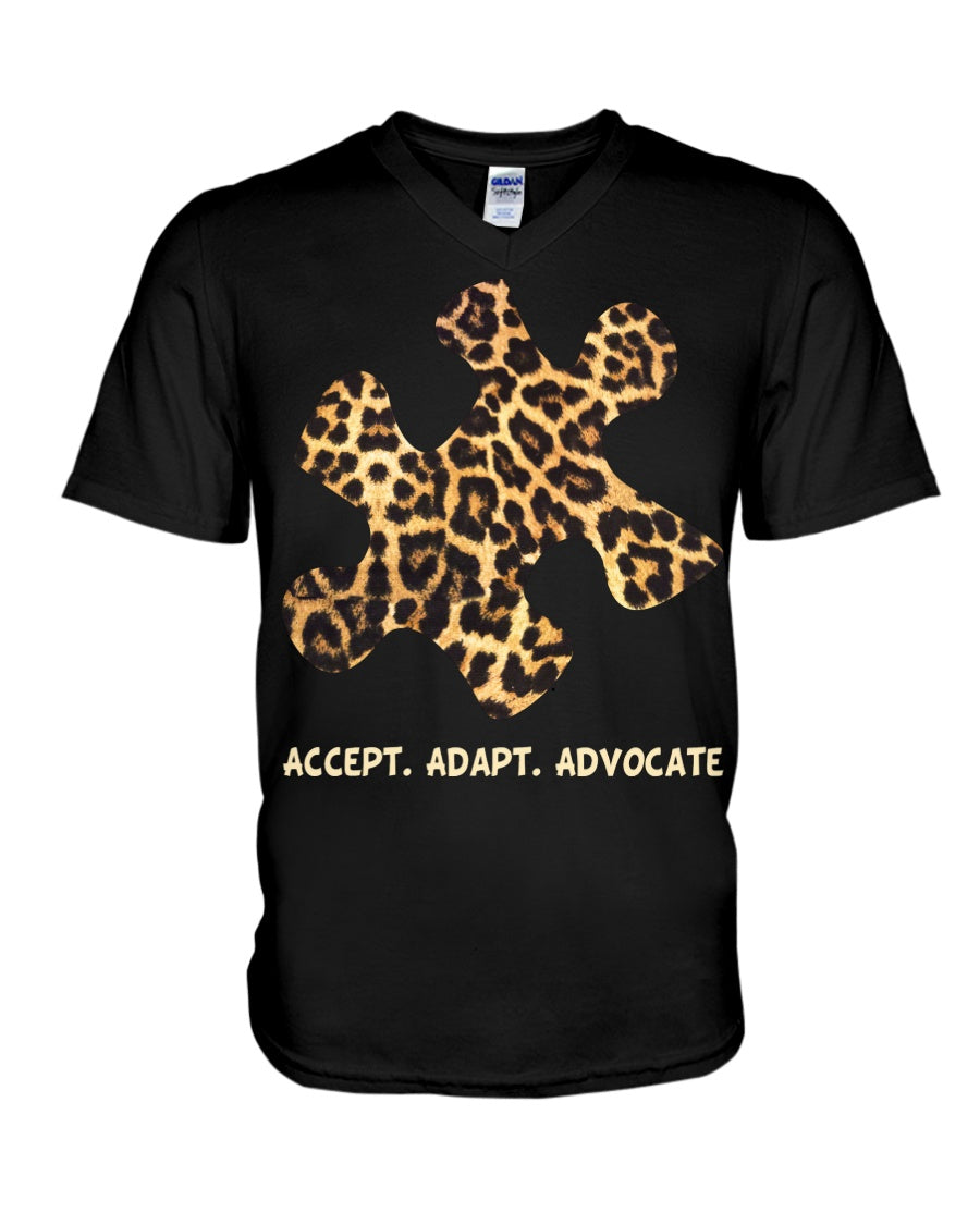 Accept Adapt Advocate - Autism Awareness T-shirt and Hoodie 0520