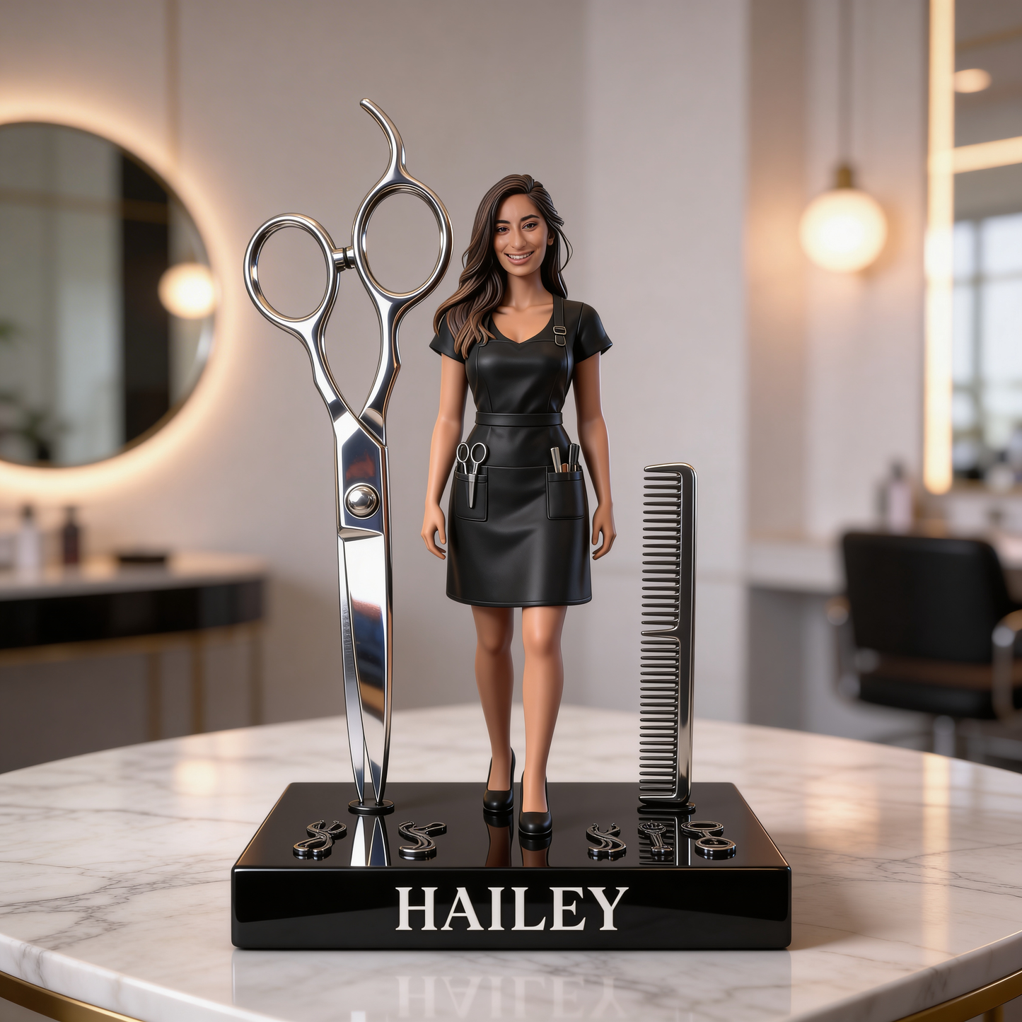 Hairdresser Gift, Hair Stylist Gift - Personalized Hairdresser Custom Shaped Acrylic Plaque