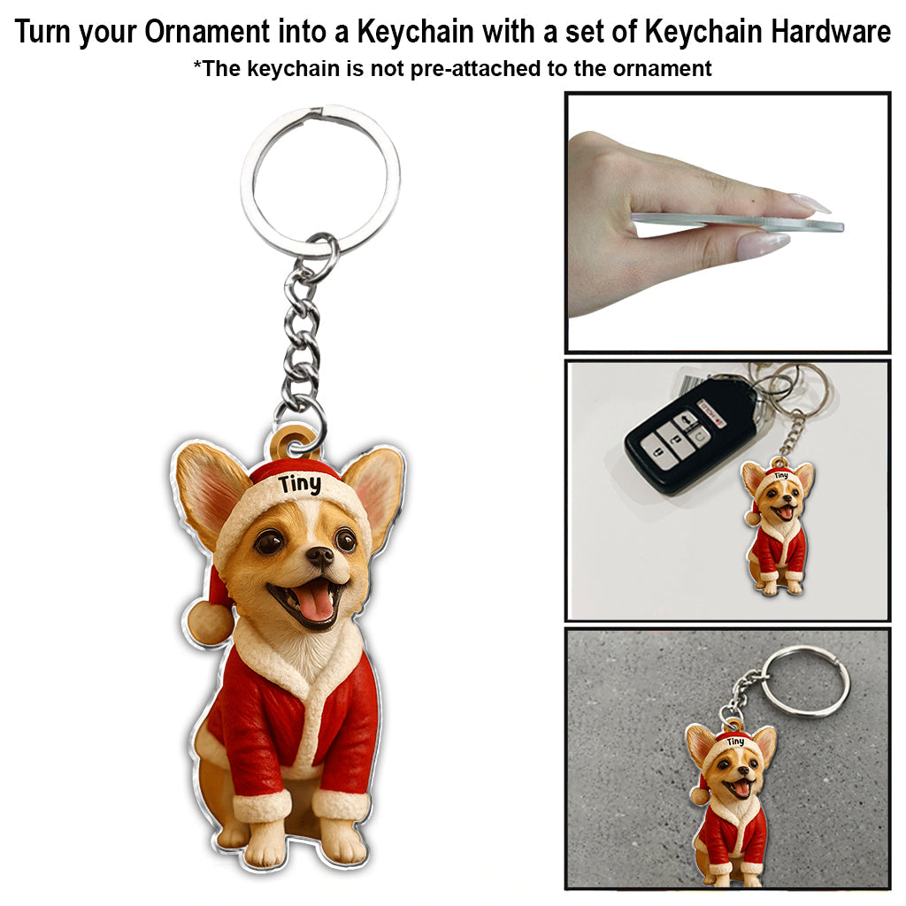 Furry And Bright - Personalized Dachshund Dog Custom Made 3D Minifigure Ornament