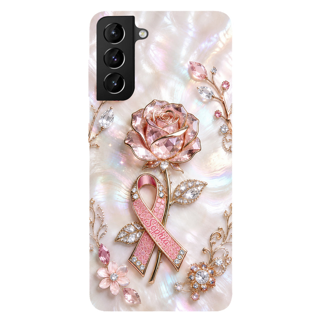 Faith Hope Love - Personalized Breast Cancer Awareness Full Print Phone Case & Phone Grip
