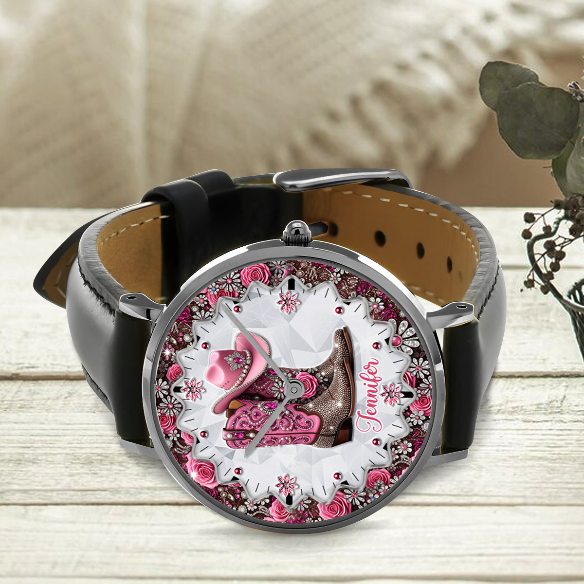 Cowgirl Boots - Personalized Cowgirl Hand Watch