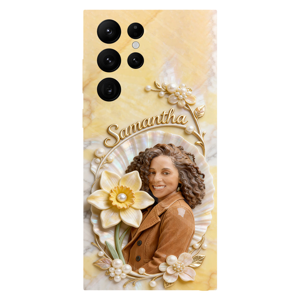 Custom Any Photo Birthmonth Flower - Personalized Self Love Full Print Phone Case