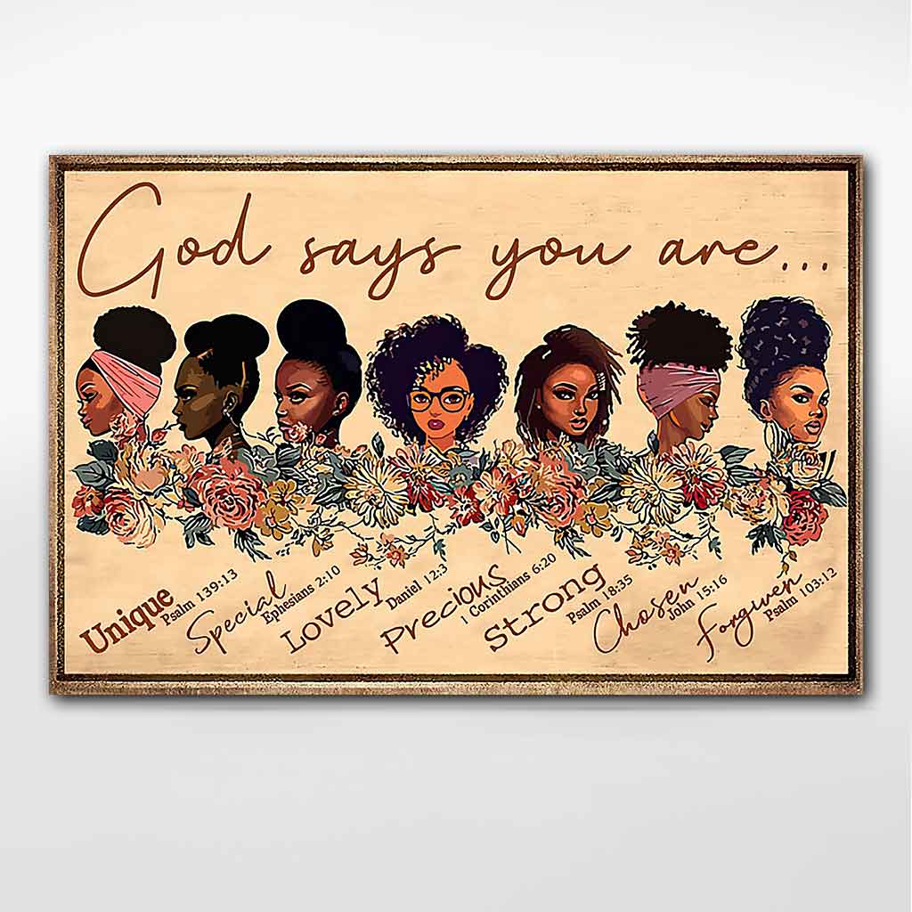 God Says You Are  - African American Poster 062021