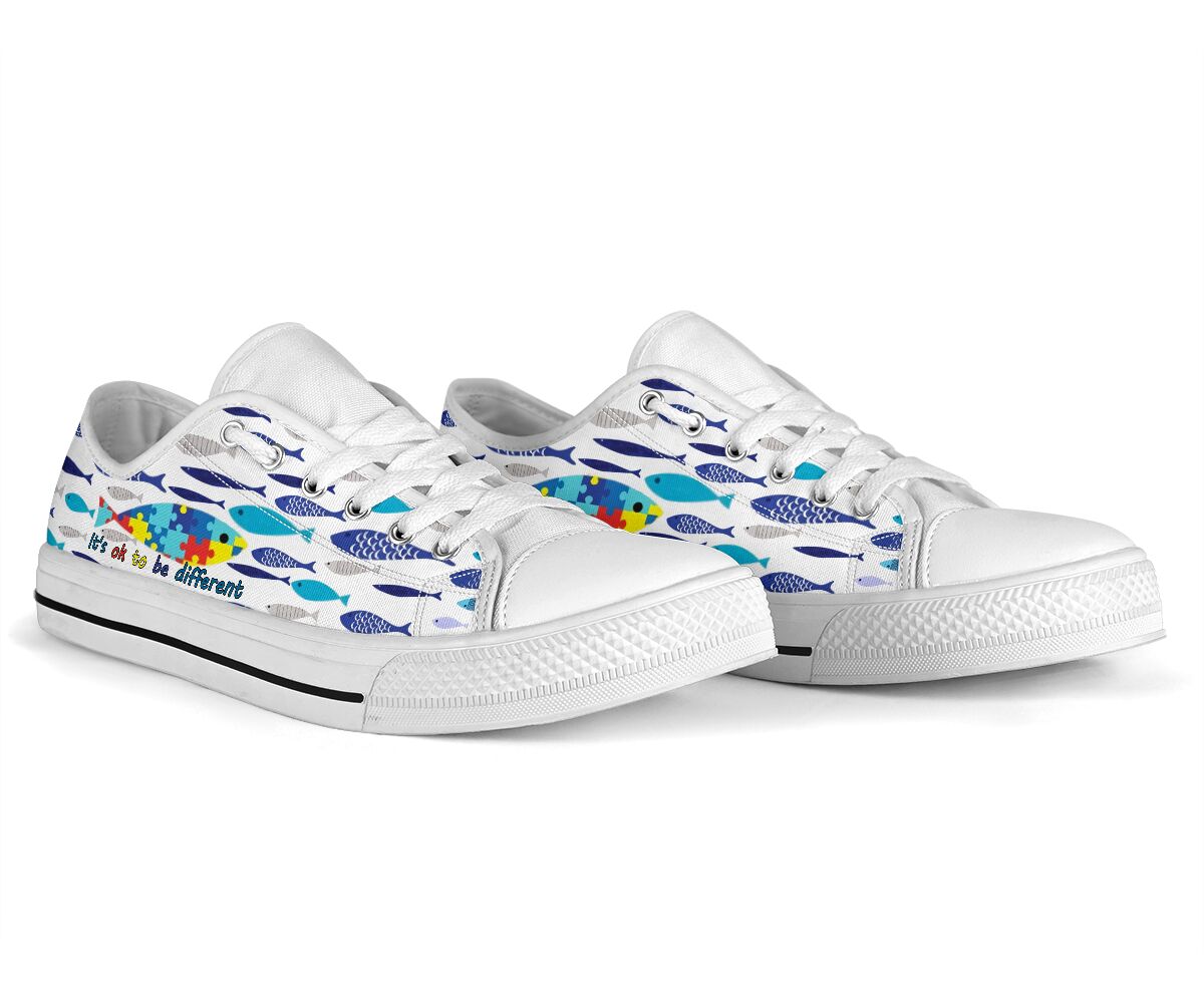 It's Ok To Be Different Autism Awareness Low Top Shoes 0622