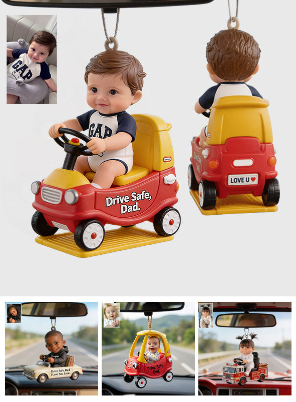 Drive Safe Daddy - Personalized Father Custom Made 3D Minifigure Ornament